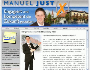 Screenshot von www.manuel-just.de